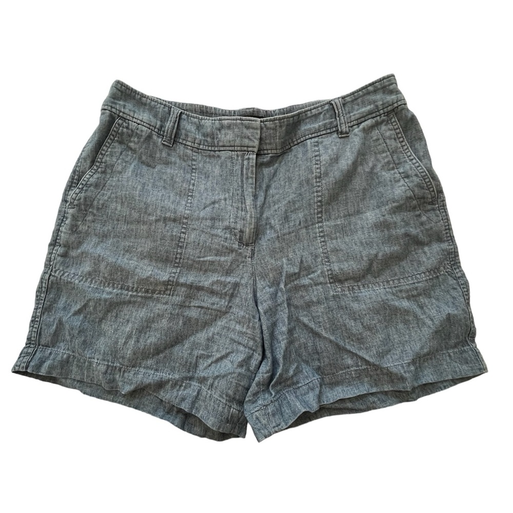 Talbots light blue linen/cotton blend shorts. Size 10